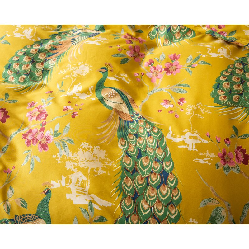 World Menagerie Almyra Yellow/Green/Pink Duvet Cover Set & Reviews Wayfair